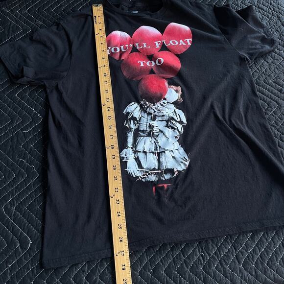 IT Clown Shirt Adult Large Black Red Halloween Horror Scary Movie Pennywise - Picture 4 of 7